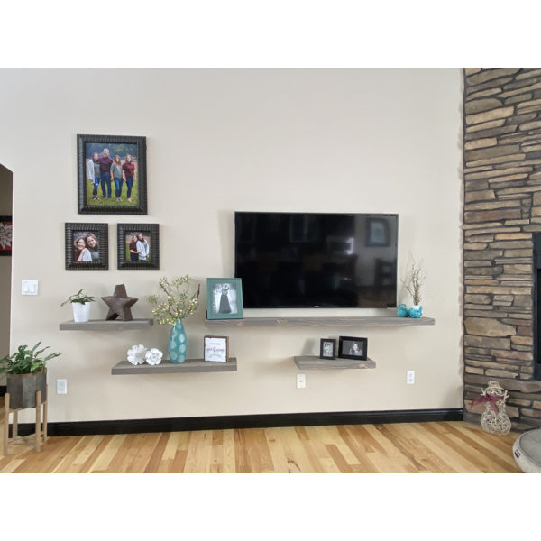 Millwood Pines Juna Floating Fireplace Shelf Mantel & Reviews Wayfair